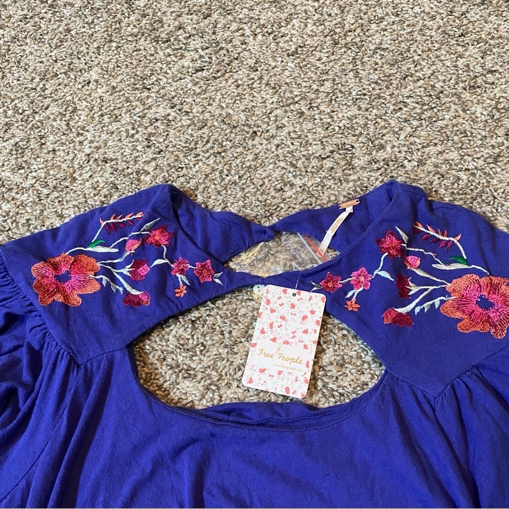Free People Lita Embroidered Shirt in Size XS - Picture 5 of 13